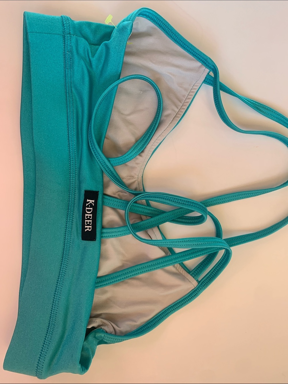 K-DEER Teal Strappy Bikini Top